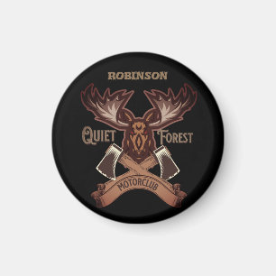 Ruhiger Forest Motorclub, Cooler Bike Papa persona Magnet