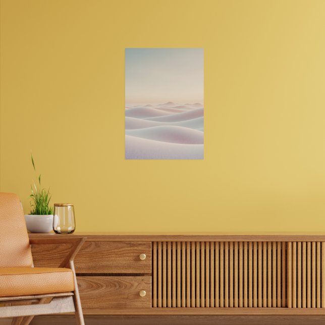 Ruhiger, heller Hintergrund mit Sanddünen Poster (Wohnzimmer 2)