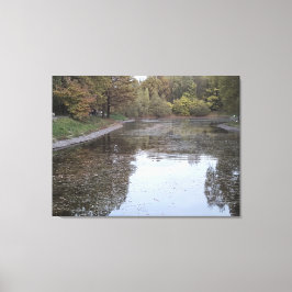 Ruhiger Herbstsee – Skandinavische Edition Leinwanddruck