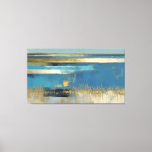 Ruhiger Horizont in Gold und Blau