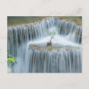 Ruhiger mehrstufiger Wasserfall Natur-Postkarte Postkarte
