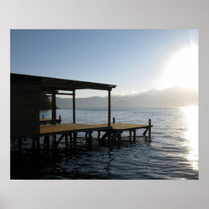 Ruhiger Pier bei Sonnenuntergang Poster