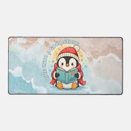 Ruhiger Pinguin-Leser Großes Schreibtisch-Mat für  Schreibtischunterlage