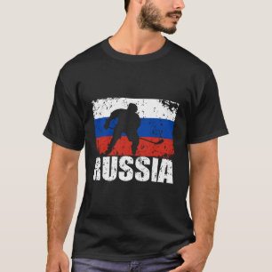 Ruhiger russischer Hockeyspieler T-Shirt