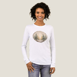 Ruhiger schneebedeckter Wald • Winter-Natur-Shirt Tri-Blend Shirt