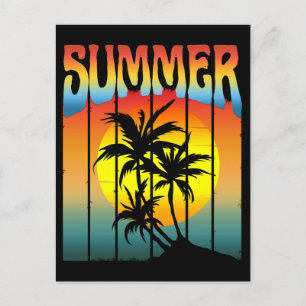 RUHIGER SOMMERSONNENUNTERGANG POSTKARTE
