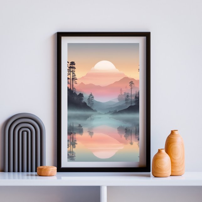Ruhiger Sonnenuntergang über schlammigen Bergen Poster (Von Creator hochgeladen)