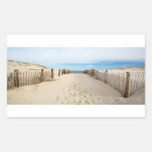 Ruhiger Strand Rechteckiger Aufkleber