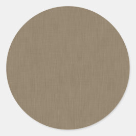 Ruhiger und einfacher brauner texturierter Hinterg Runder Aufkleber