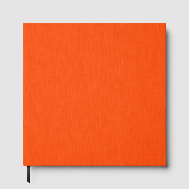 Ruhiger und einfacher orange texturierter Hintergr Gästebuch (Vorderseite)