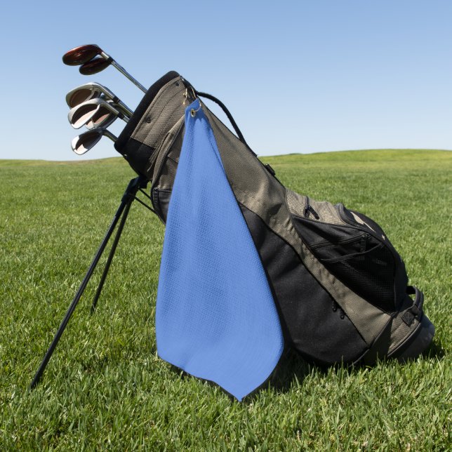 Ruhiger und einfacher visueller blauer texturierte golfhandtuch (Gras)