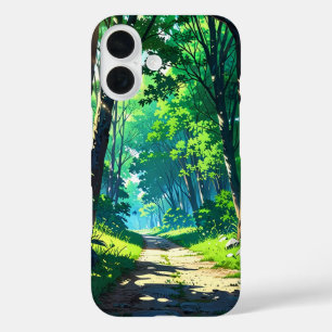 ruhiger Waldweg iPhone 16 Hülle