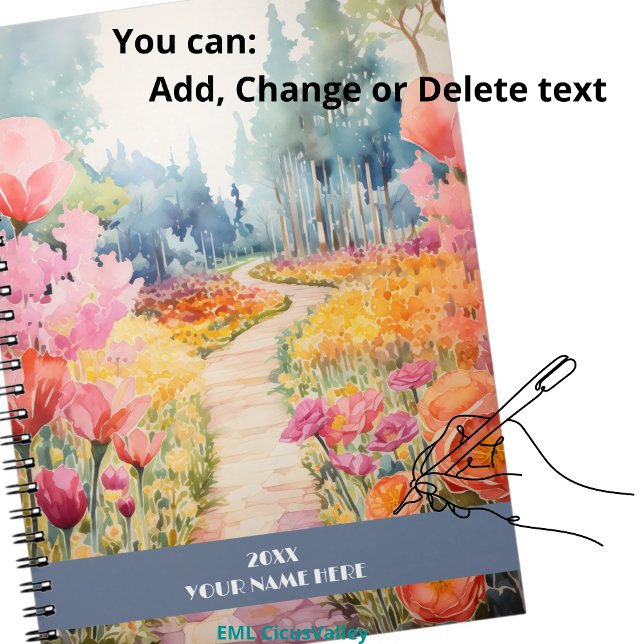 Ruhiger Weg durch Blume Notizblock (Von Creator hochgeladen)