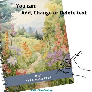 Ruhiger Weg durch den Wald Notizblock