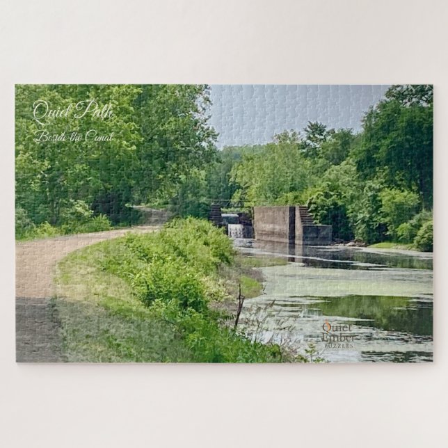 Ruhiger Weg neben dem Kanal - ruhige Rätsel Puzzle (Horizontal)