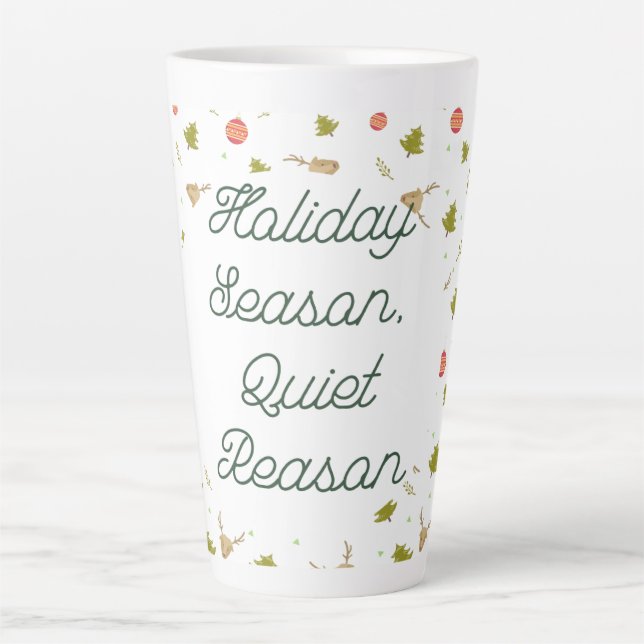 Ruhiger Winterbecher – Cozy Minimal Design Milchtasse (Vorderseite)