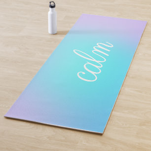 Ruhiges Aqua- und Lavendel-Gradient Yogamatte