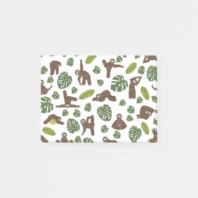 Ruhiges Beenden von Lazy Sloth Post-it Klebezettel (Vorderseite)