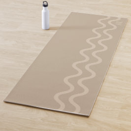 Ruhiges Beige Modernes Minimal Wellenlinien Mit In Yogamatte