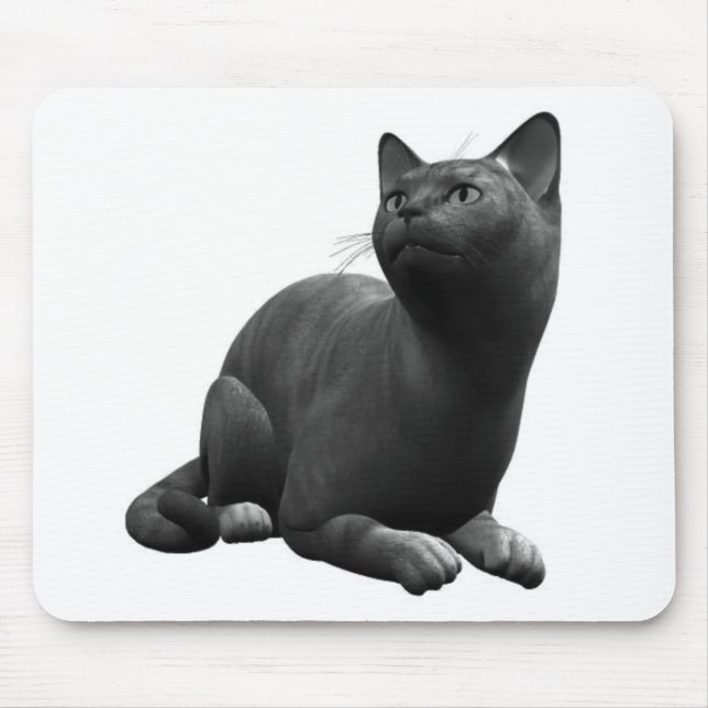 Ruhiges Black Cat Mouse Pad Mousepad (Vorne)