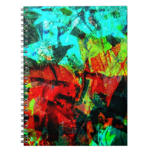 Ruhiges blaues abstraktes Spiral-Foto-Notizbuch, S Notizblock