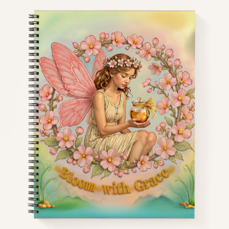 Ruhiges Bloom mit Grace-Notebook Notizbuch