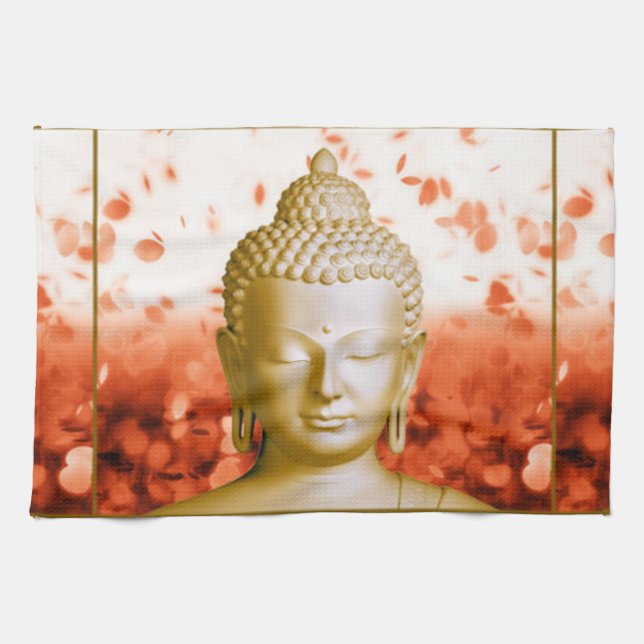 Ruhiges Buddha-Geschirrtuch Handtuch (Horizontal)