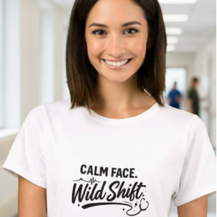 Ruhiges Gesicht, wilde Schicht - T-Shirt für Fraue