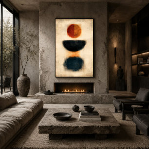 Ruhiges Gleichgewicht Wabi-Sabi Geometrische Abstr Poster