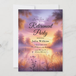 Ruhiges Glühen des Abends am See Einladung