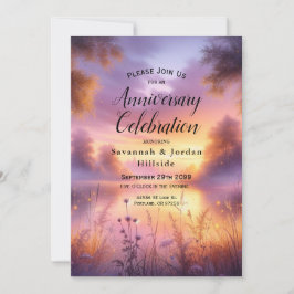 Ruhiges Glühen des Abends am See Einladung