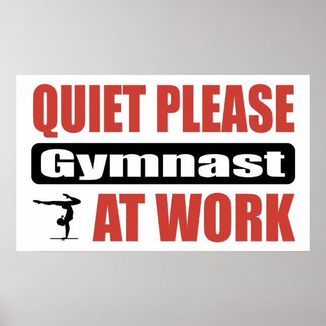 Ruhiges Gymnast am Arbeitsplatz Poster (Vorne)