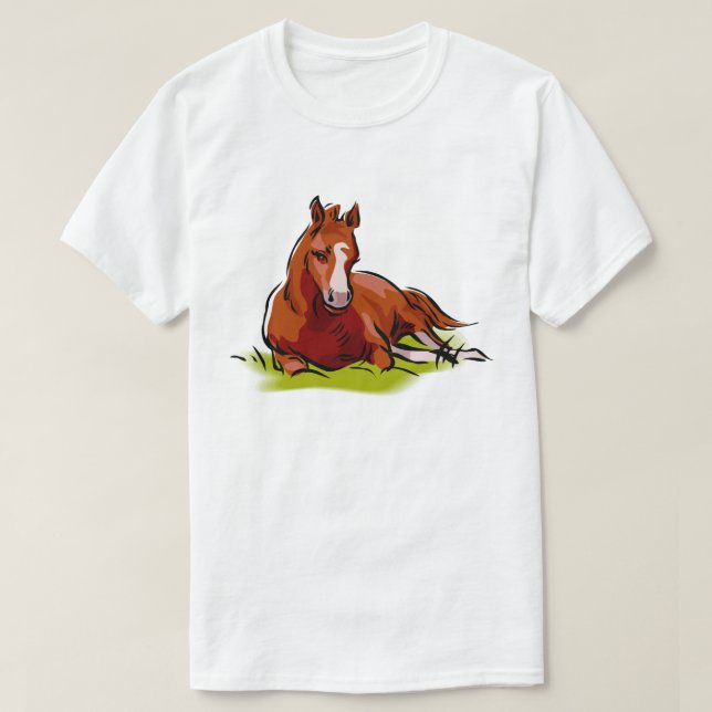 Ruhiges Pferdefleisch T-Shirt (Design vorne)
