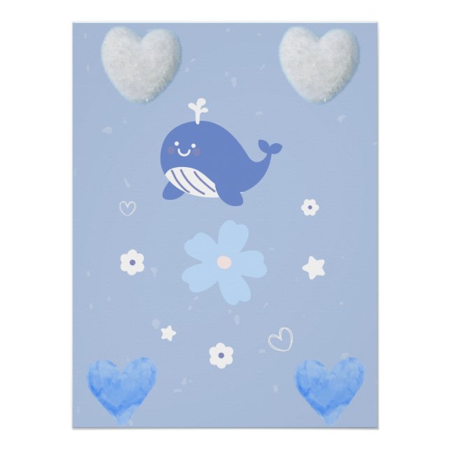 ruhiges Plakat für Kinderzimmer Poster (Vorderseite)