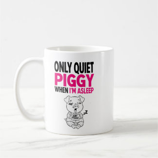 Ruhiges Schweinchen ich schlafe Lustiger Kaffeebec Kaffeetasse