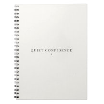Ruhiges Selbstvertrauen Minimalistisches Notizbuch
