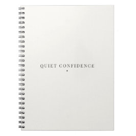 Ruhiges Selbstvertrauen Minimalistisches Notizbuch Notizblock