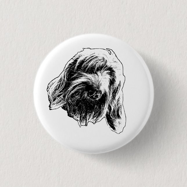 Ruhiges Spinone-Abzeichen Button (Vorderseite)