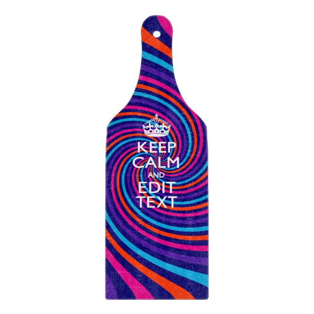 Ruhiges und Behalten Sprichwort auf mehrfarbigem S Schneidebrett (Vorderseite)