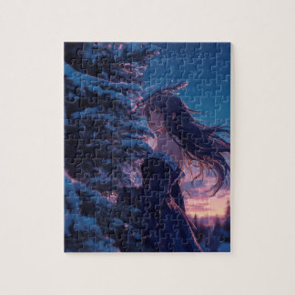 Ruhiges und friedliches Mädchen Puzzle