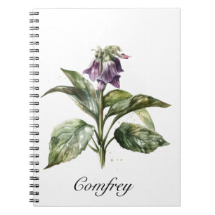 Ruhiges Wasserfarben-Comfrey, individuell Notizblock
