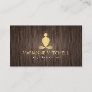 Ruhiges Yoga, Meditation, Zen-hölzerner Blick Visitenkarte