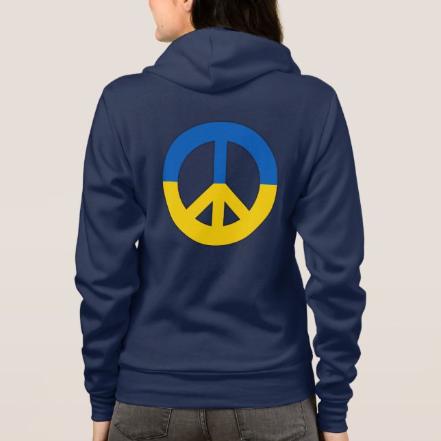 Ruhm an die Ukraine geschrieben in Ukrainisch, Fri Hoodie (Rückseite)