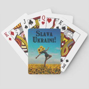 Ruhm an die Ukraine! Slava Ukraini! Spielkarten