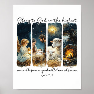 Ruhm an Gott in der höchsten - Weihnachtskrippe G Poster