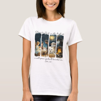 Ruhm an Gott in der höchsten - Weihnachtskrippe G T-Shirt