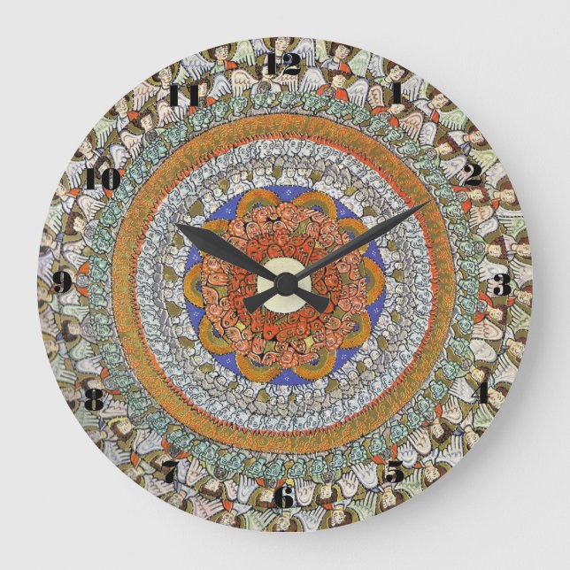 Ruhm auf den Hügel des Bindegens Große Wanduhr (Vorderseite)