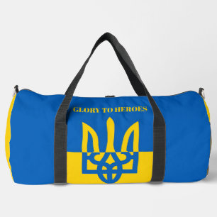 RUHM DEN HELDEN. UKRAINE. DREIZACK. Große Sportta Duffle Bag