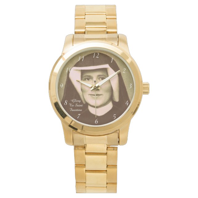 Ruhm der Heiligen Faustina Armbanduhr (Vorderseite)