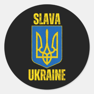 Ruhm der Ukraine 1 Runder Aufkleber